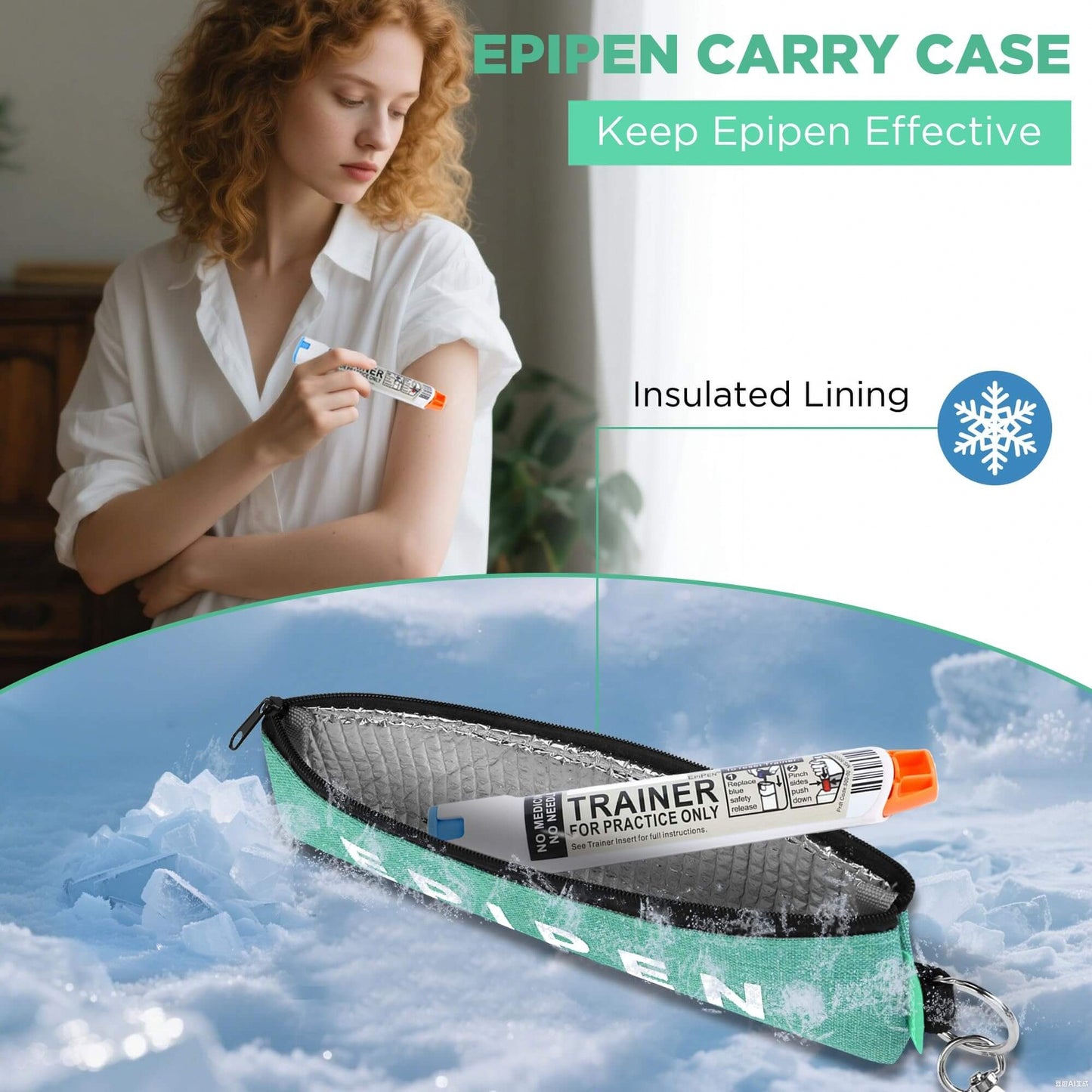 Green-Insulated-EpiPen-Carry-Case-with-Medical-Alert-Keychain-02
