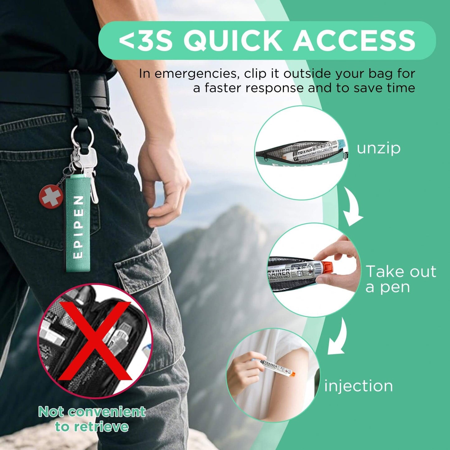 Green-Insulated-EpiPen-Carry-Case-with-Medical-Alert-Keychain-05